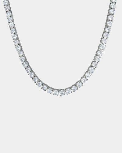 5 MM Tennis Choker - White Gold