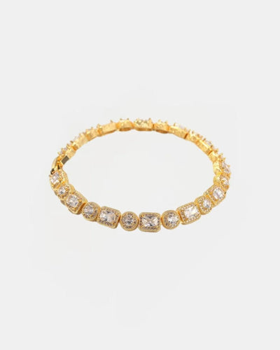 Bracelet 10 MM Alternate Square Tennis Bracelet - Gold