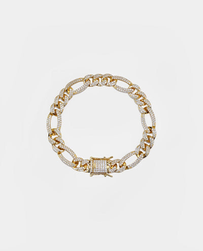 Bracelet Diamond Figaro Bracelet - Gold