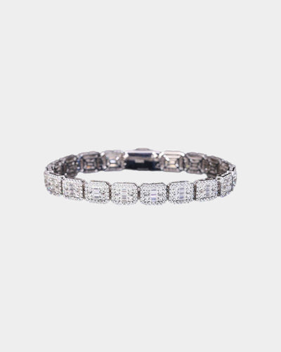 Bracelet Moissanite Baguette Bracelet - White gold
