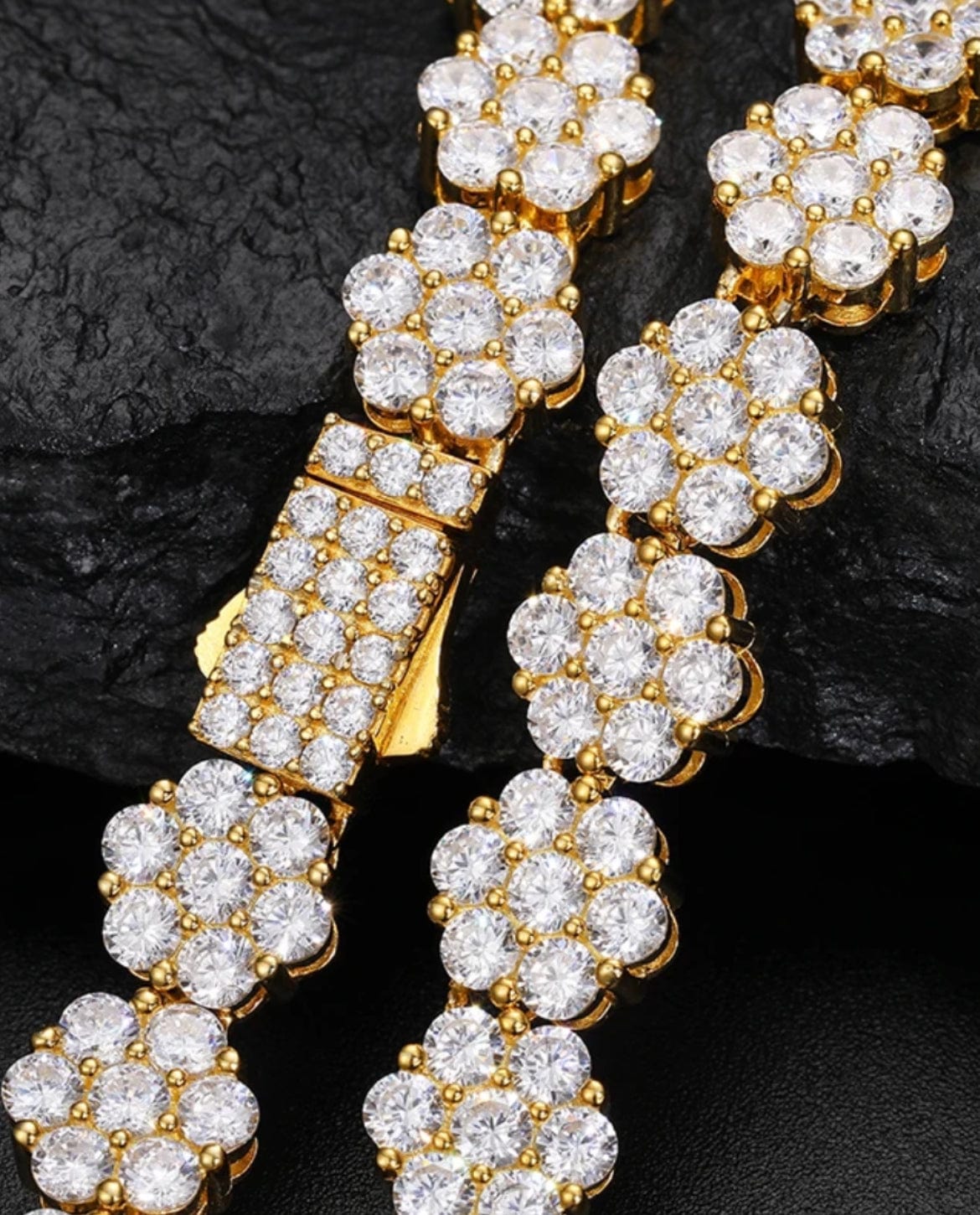Bracelet Moissanite Cluster Bracelet - White Gold