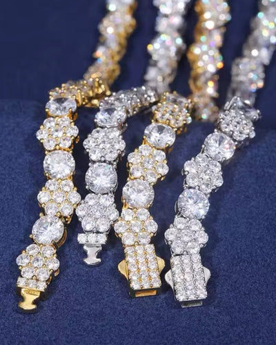 Bracelet Moissanite Round Cluster Bracelet