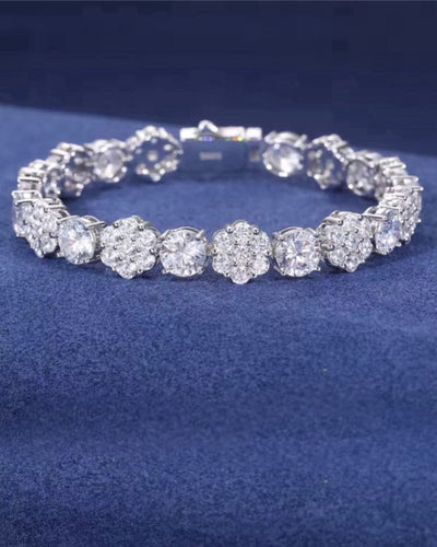 Bracelet Moissanite Round Cluster Bracelet