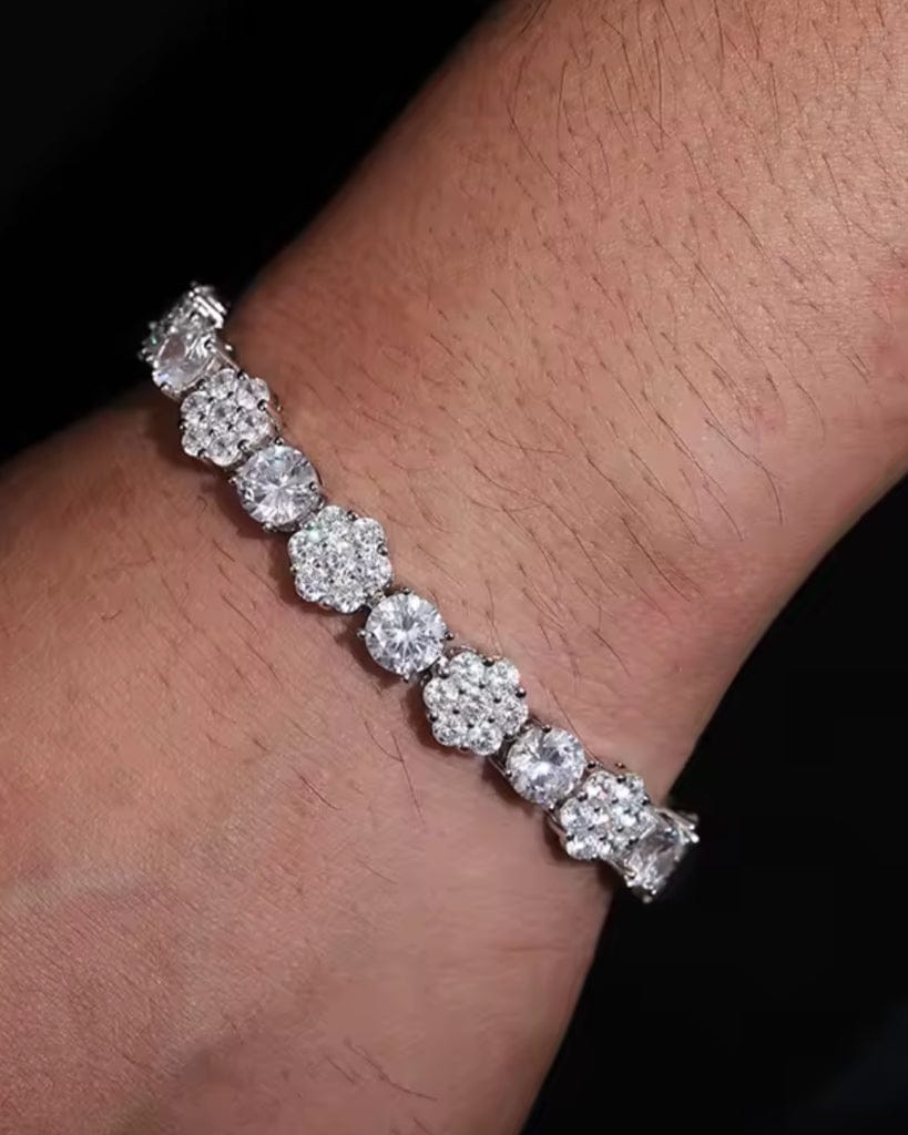 Bracelet Moissanite Round Cluster Bracelet