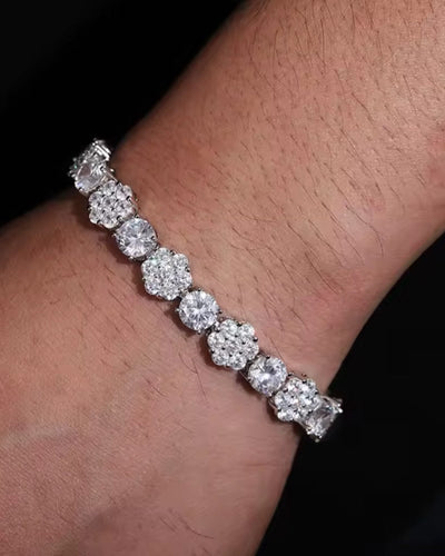 Bracelet Moissanite Round Cluster Bracelet