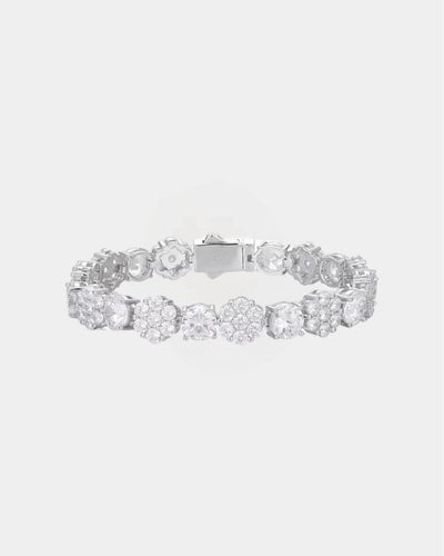 Bracelet Moissanite Round Cluster Bracelet
