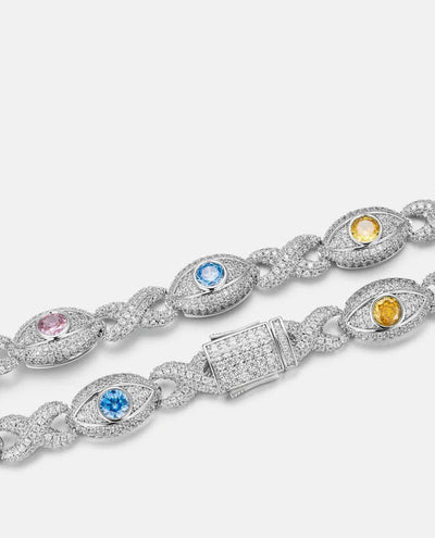 Bracelet VVS Moissanite Multi Gemstone Eternity Chain