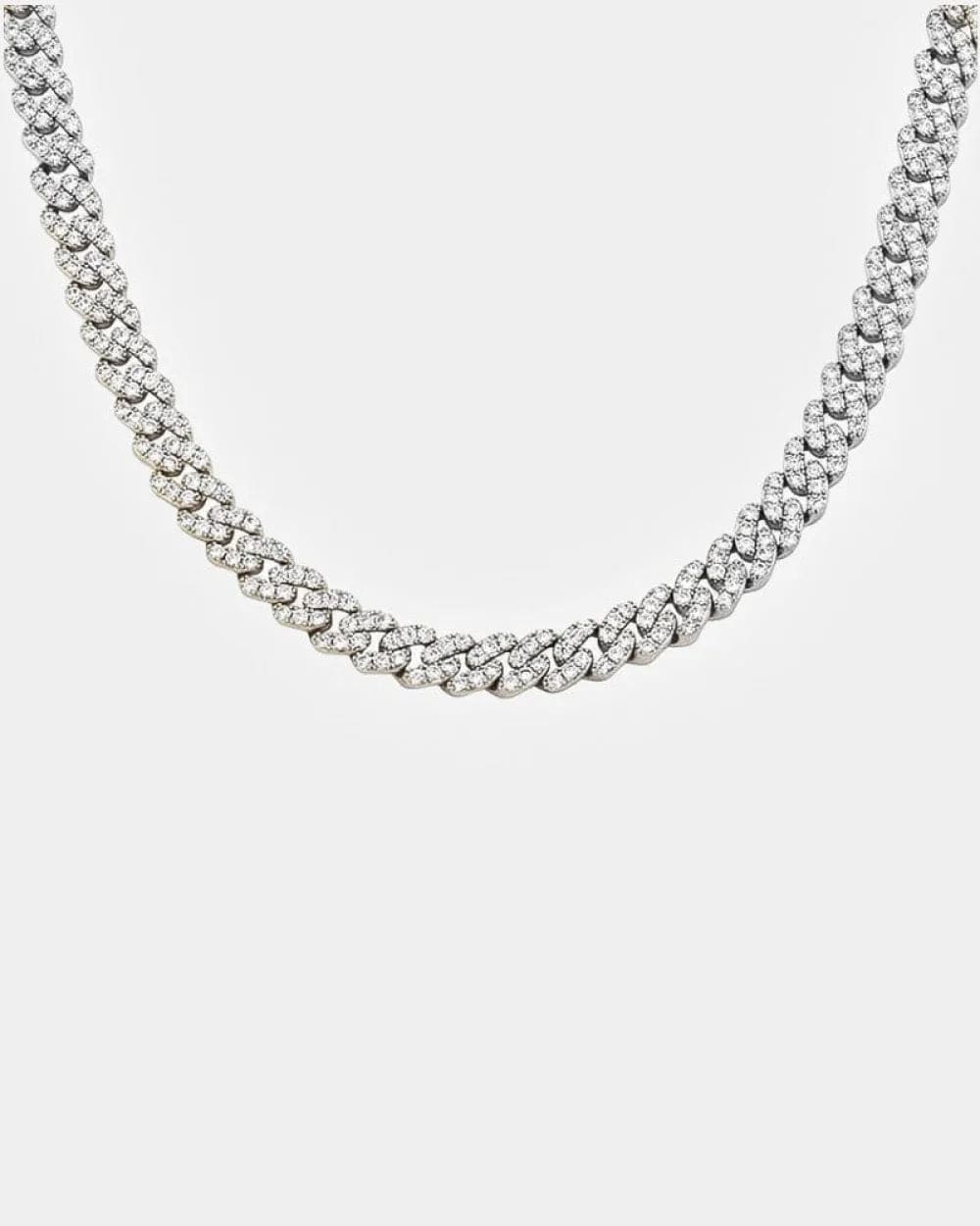 Chain 8 MM Cuban Link Chain - White Gold
