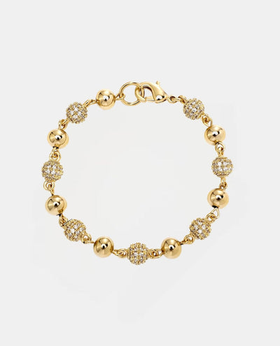 Chain Mixed Pearl Diamond Bracelet