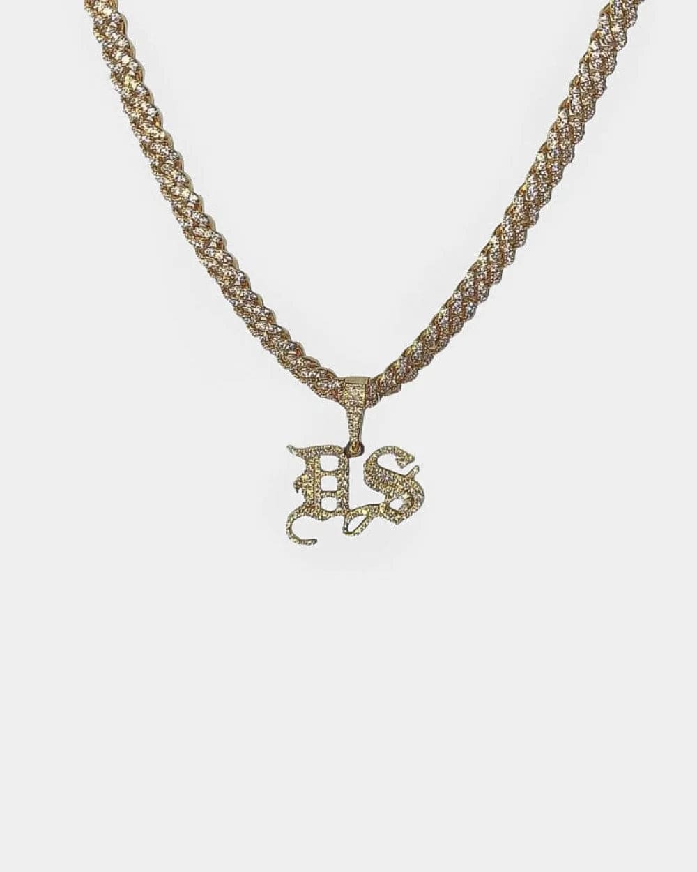 Custom Old English Font Necklace