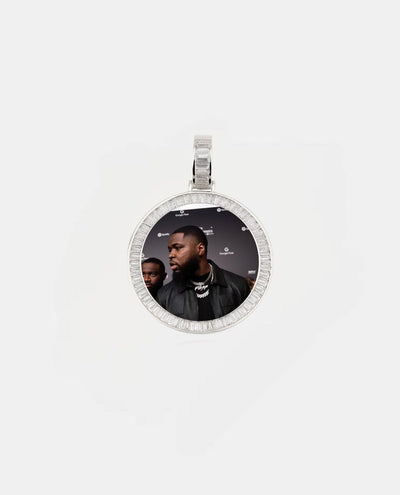Customized Necklace Baguette 3D Photo Pendant