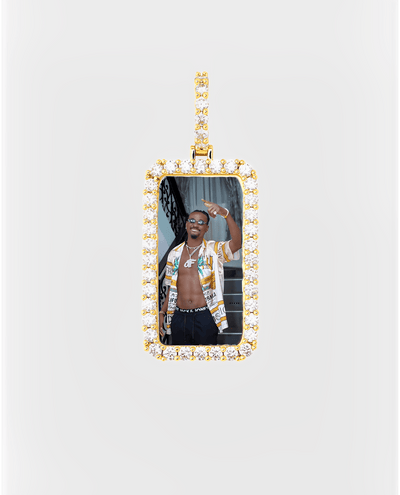 Customized Necklace Rectangle 3D Photo Pendant