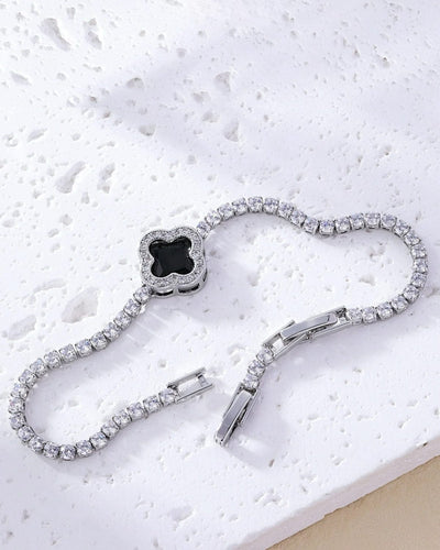 Luxury Bling Moissanite Four Leaf Clover Bracelet Fashion Jewelry Shopify Dropshipping Women Silver Diamond Tennis Bracelet