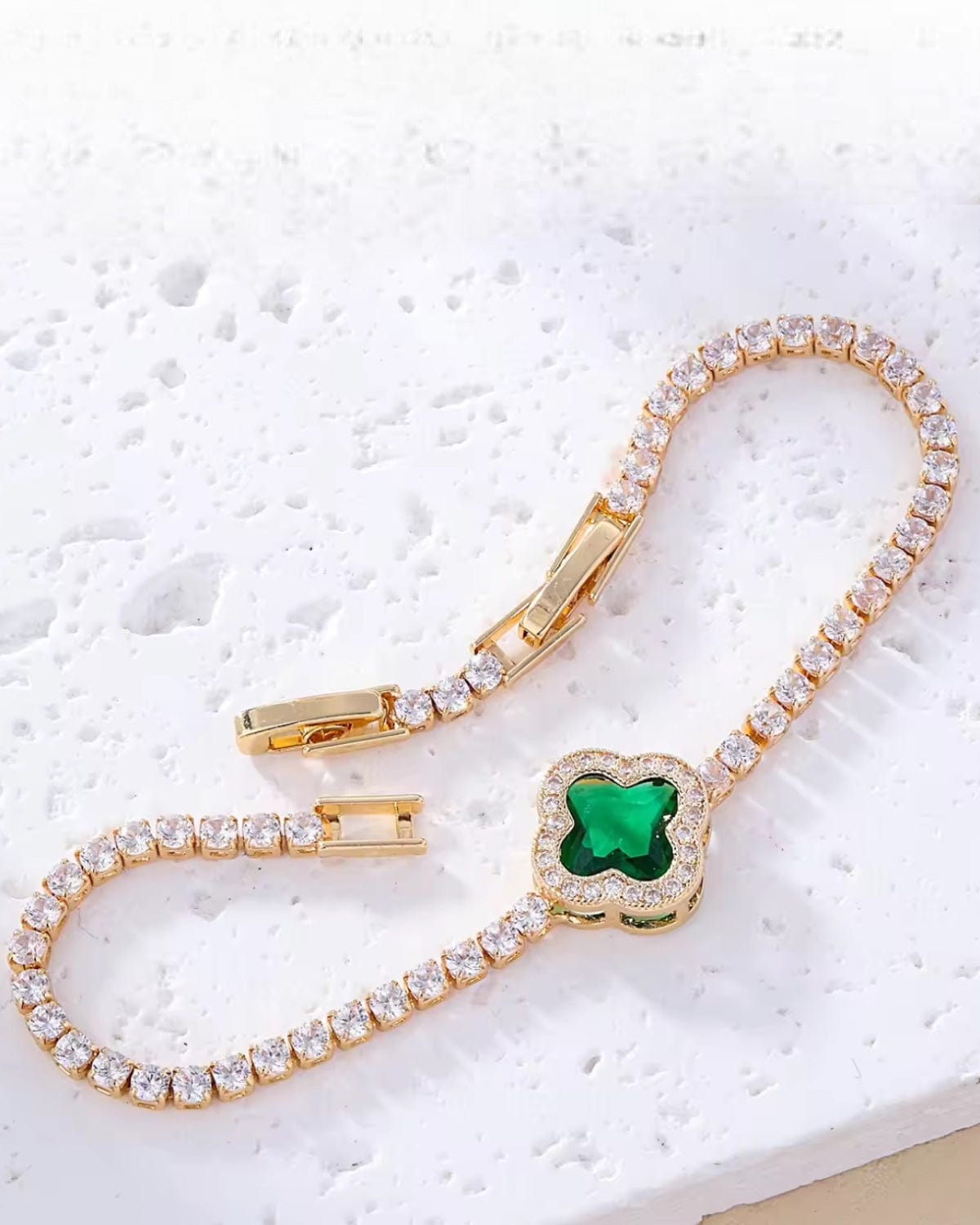 Luxury Bling Moissanite Four Leaf Clover Bracelet Fashion Jewelry Shopify Dropshipping Women Silver Diamond Tennis Bracelet