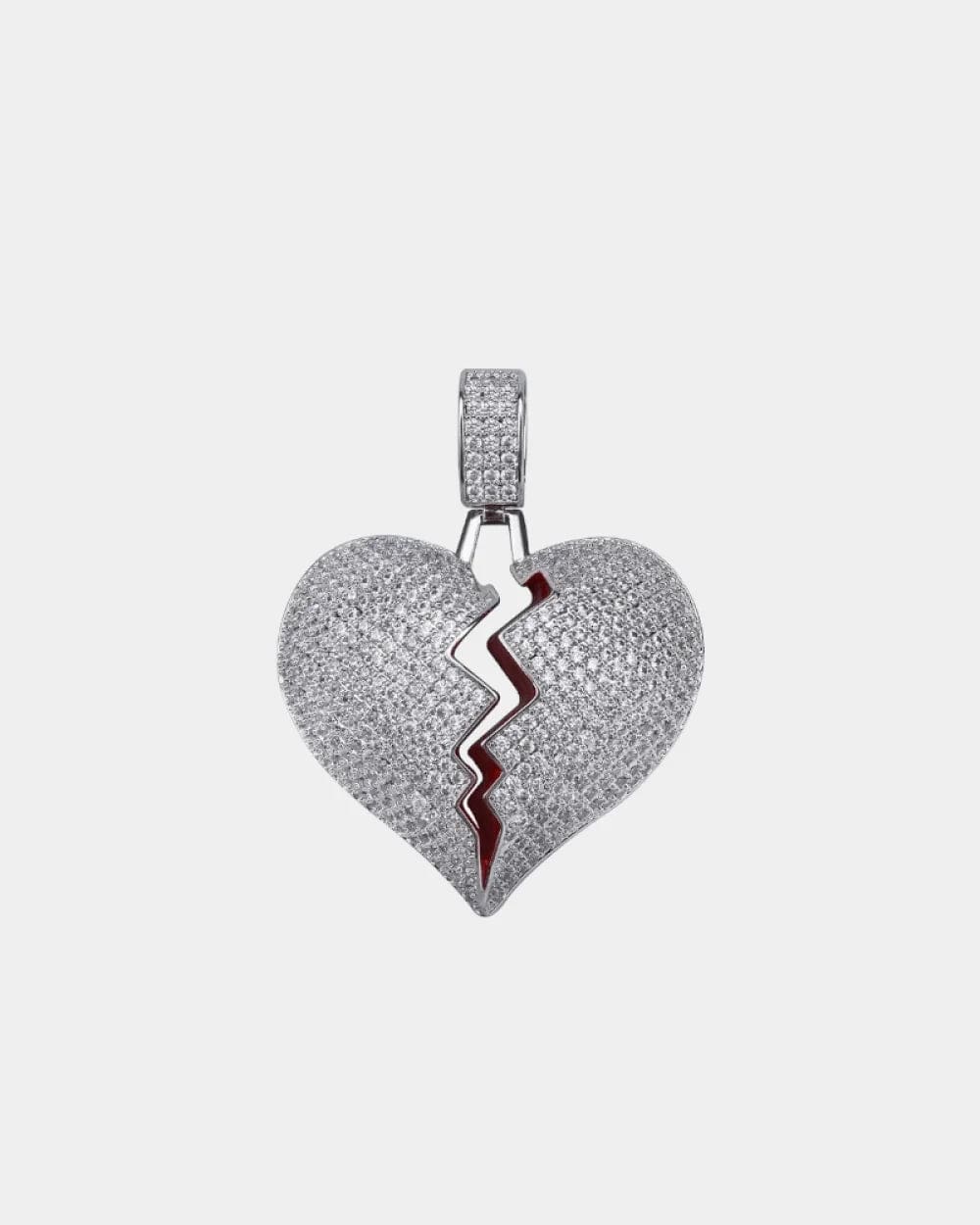 Pendant Broken Heart - White Gold