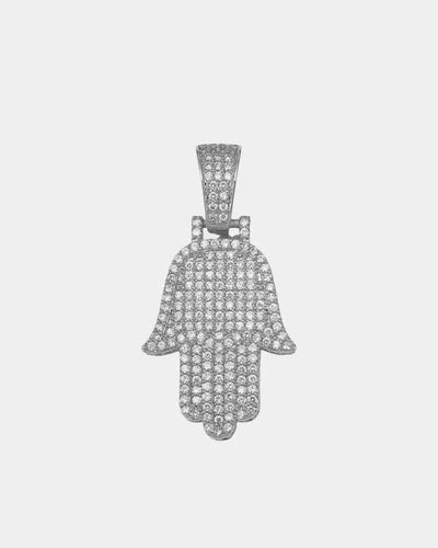 Pendant Diamond Fatma Hand - White Gold