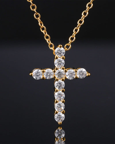 Pendant Fine Cross Necklace - Gold