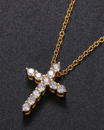 Pendant Fine Cross Necklace - Gold