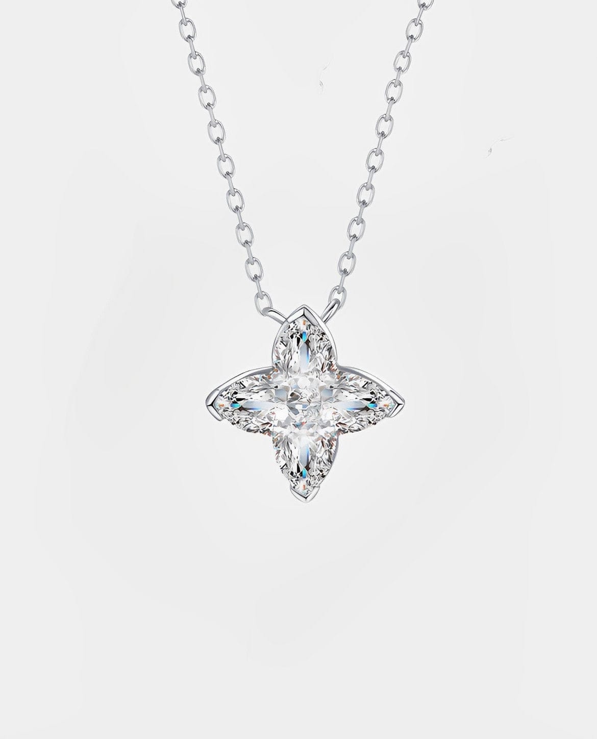 Pendant LV Cut Necklace - White Gold