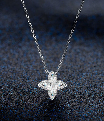 Pendant LV Cut Necklace - White Gold