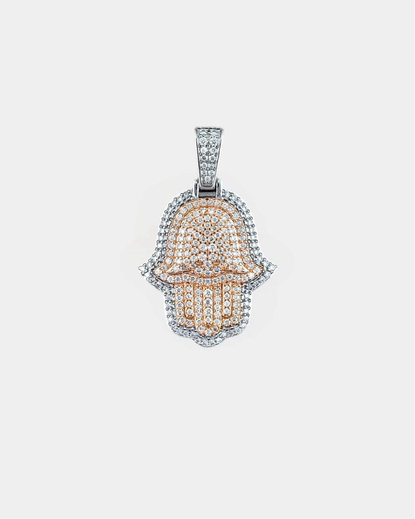Pendant Moissanite Double Layer Hamsa Pendant