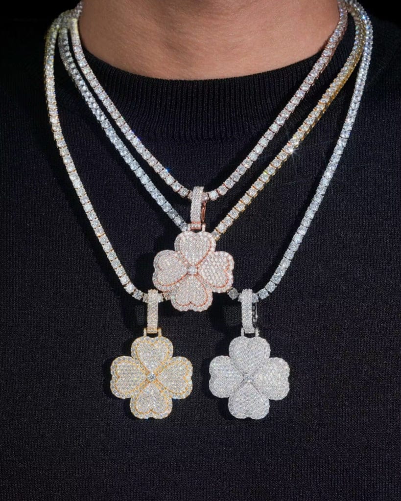 Pendant Moissanite Lucky Clover Pendant