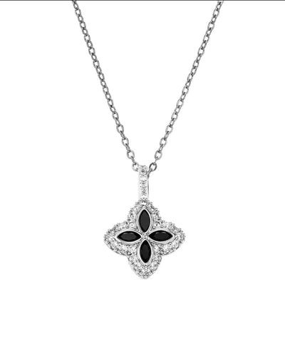 Pendant Moissanite Super Clover Pendant - White Gold