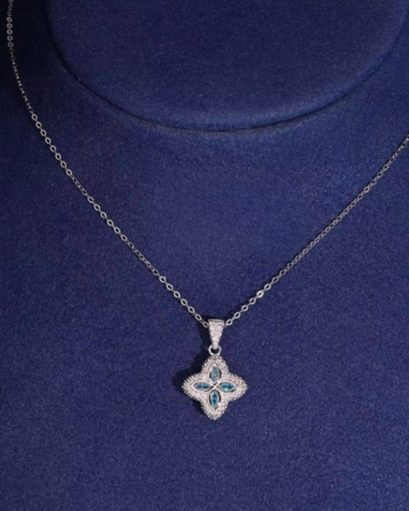 Pendant Moissanite Super Clover Pendant - White Gold