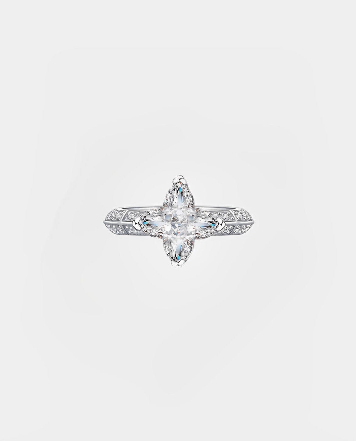 Ring LV Cut Ring - White Gold