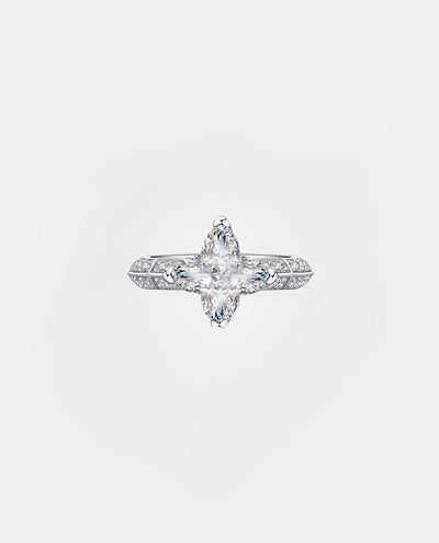 Ring LV Cut Ring - White Gold