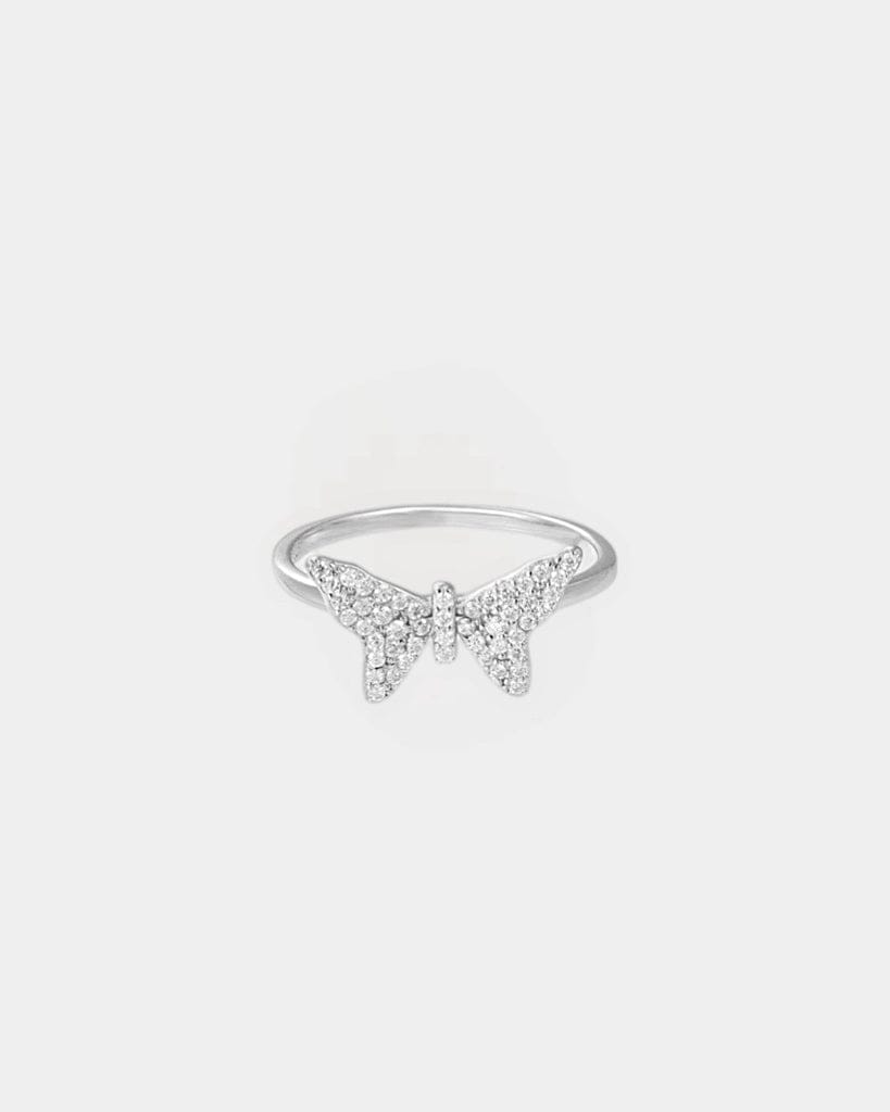 Ring Moissanite Diamond Butterfly Ring