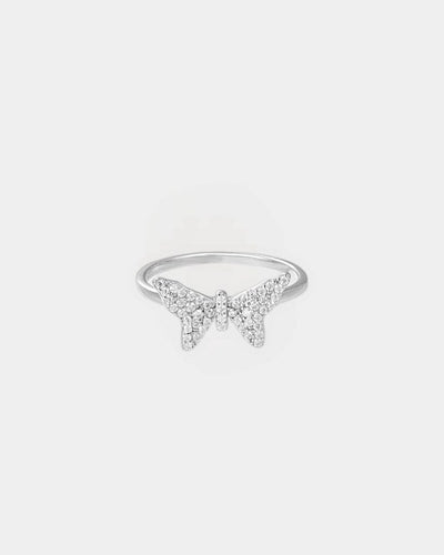 Ring Moissanite Diamond Butterfly Ring