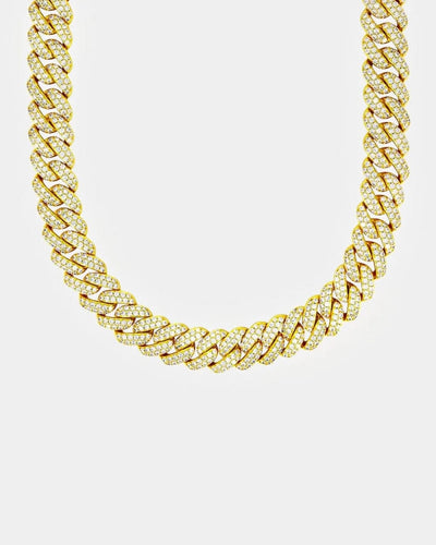 12 MM Cuban Link Choker - Gold