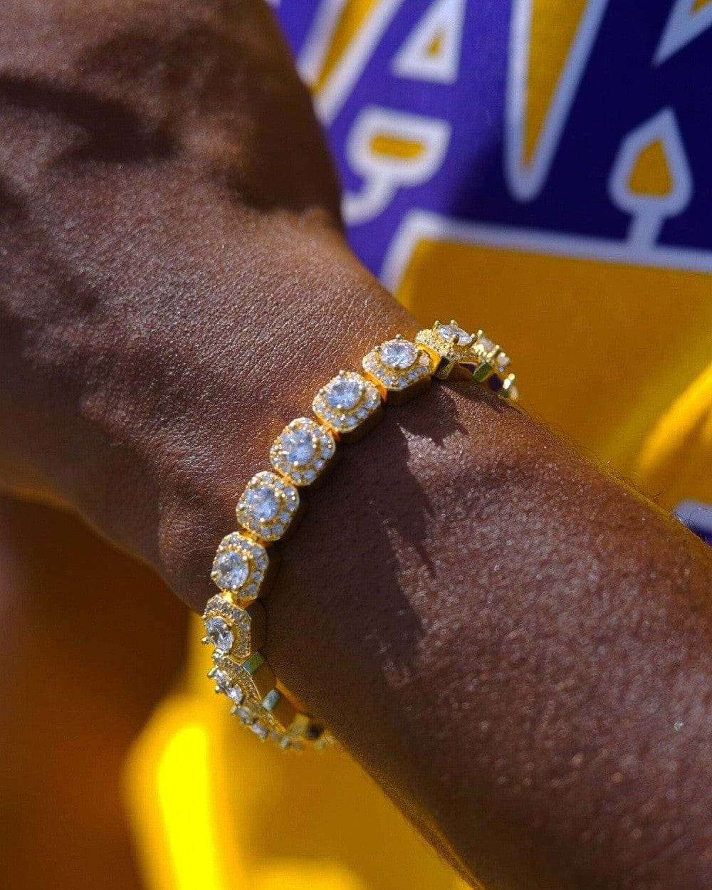 Bracelet 10 MM Square Tennis Bracelet - Gold
