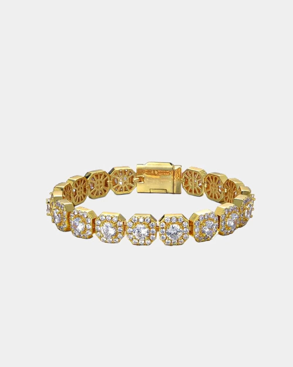 Bracelet 10 MM Square Tennis Bracelet - Gold