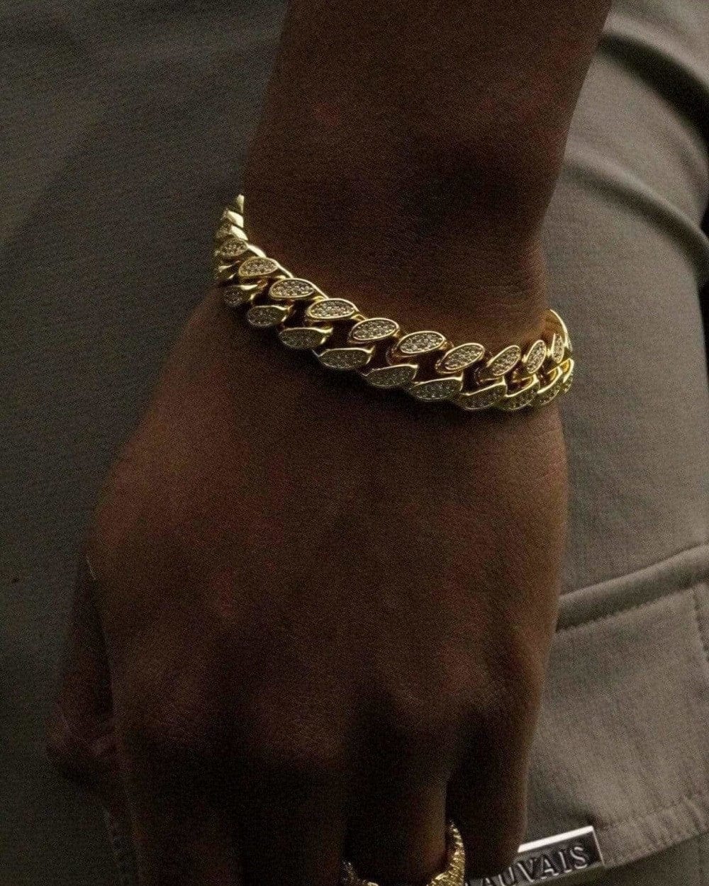 Bracelet 12 MM Cuban Link Bracelet - Gold