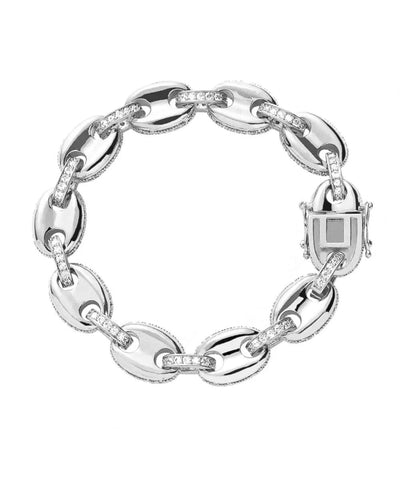Bracelet 12 MM Gucci Link Bracelet - White Gold