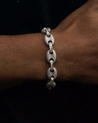 Bracelet 12 MM Gucci Link Bracelet - White Gold