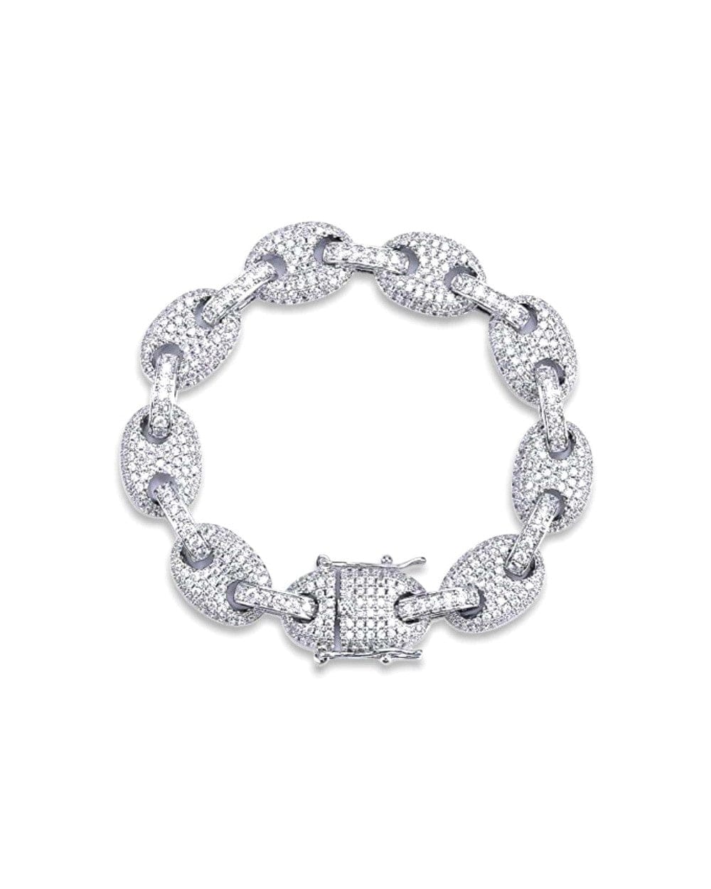 Bracelet 12 MM Gucci Link Bracelet - White Gold