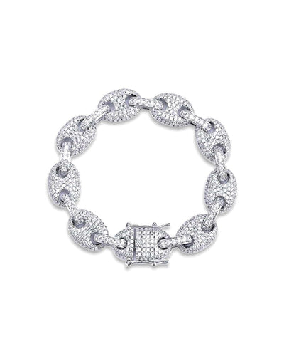 Bracelet 12 MM Gucci Link Bracelet - White Gold
