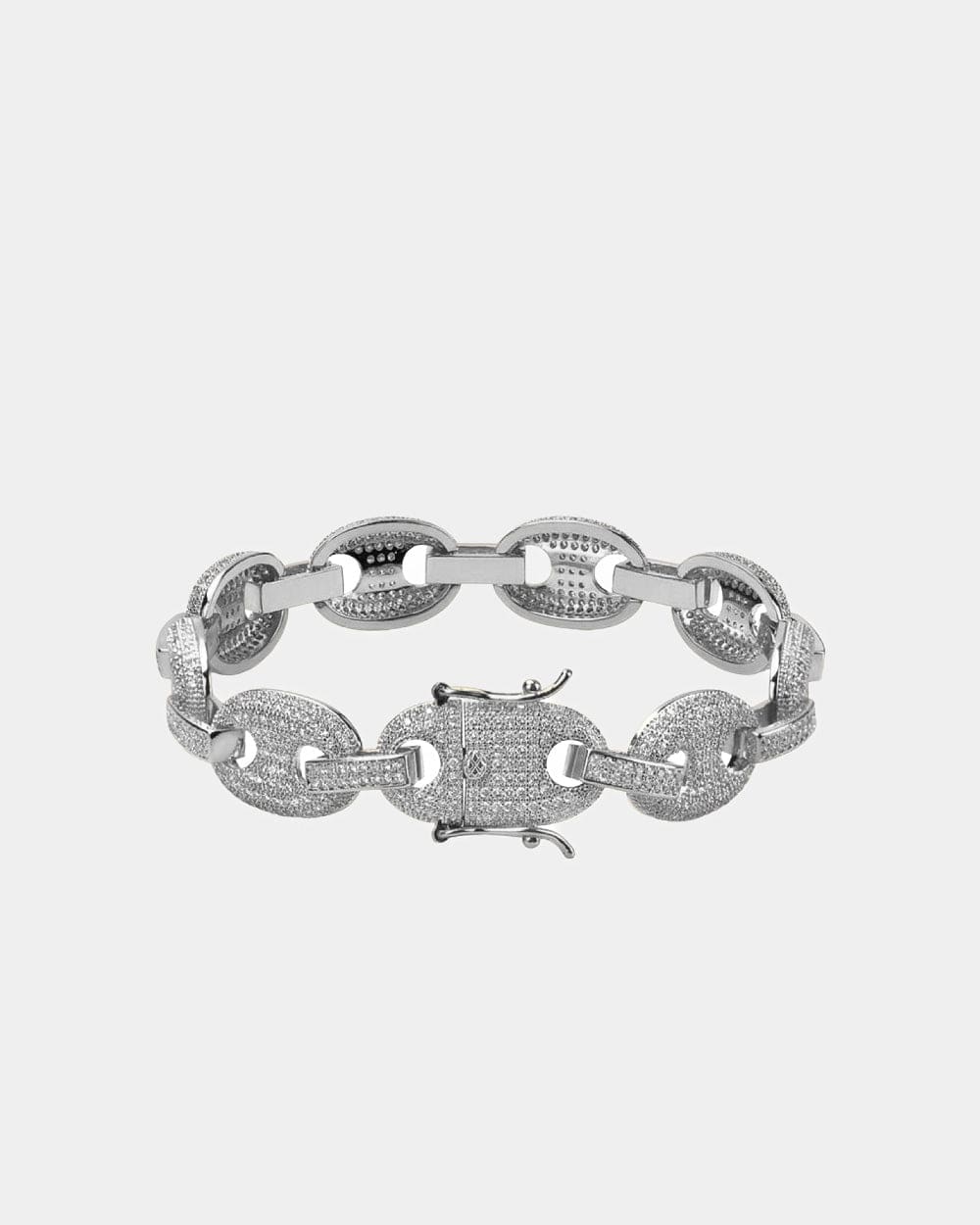 Bracelet 12 MM Gucci Link Bracelet - White Gold