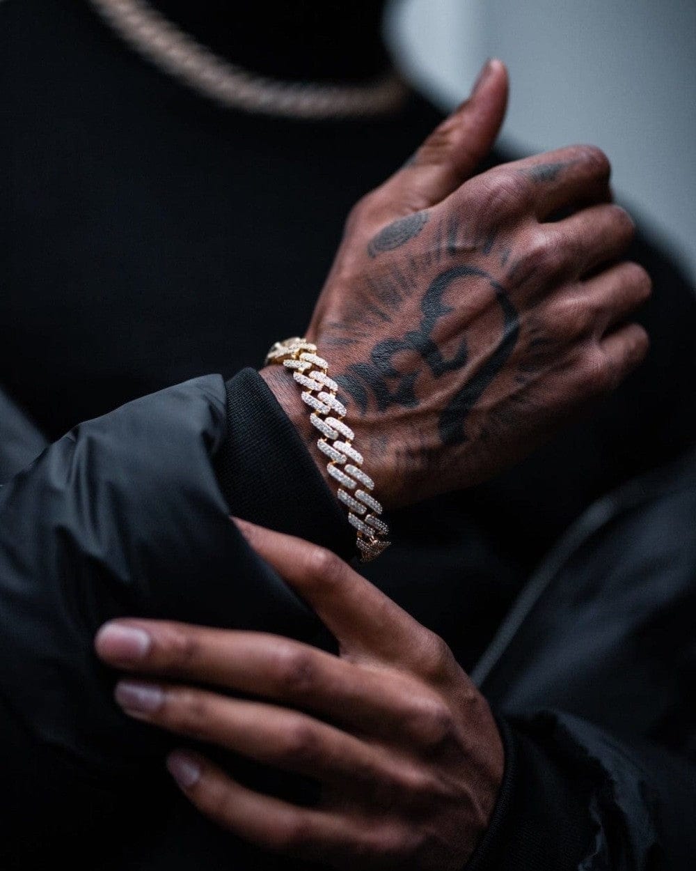 Bracelet 12 MM Straight Edge Cuban Link Bracelet - Gold