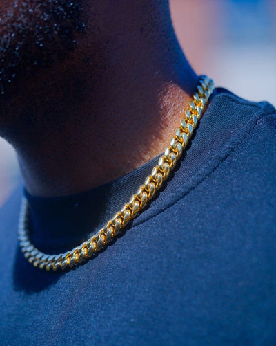 Chain 10 MM Plain Cuban Link Chain - Gold