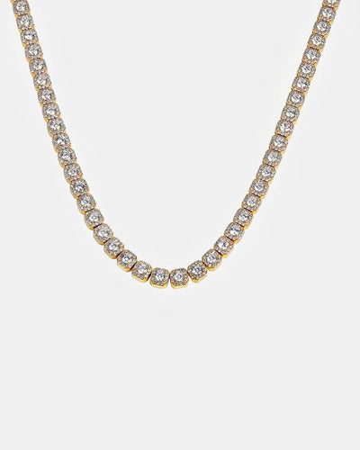 Chain 10 MM Square Tennis Chain - Gold