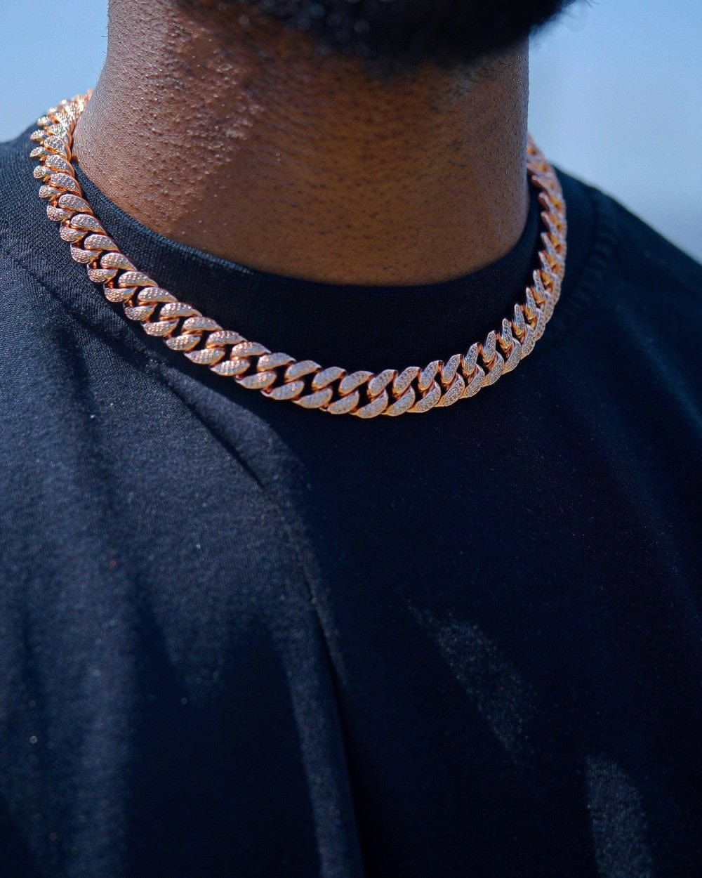Chain 12 MM Cuban Link Chain - Rose Gold