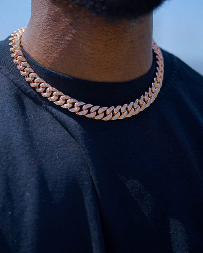 Chain 12 MM Cuban Link Chain - Rose Gold