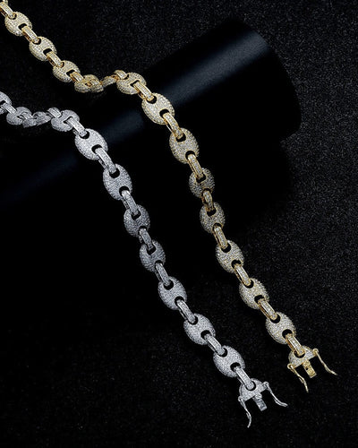 Chain 12 MM Gucci Link Chain - White Gold