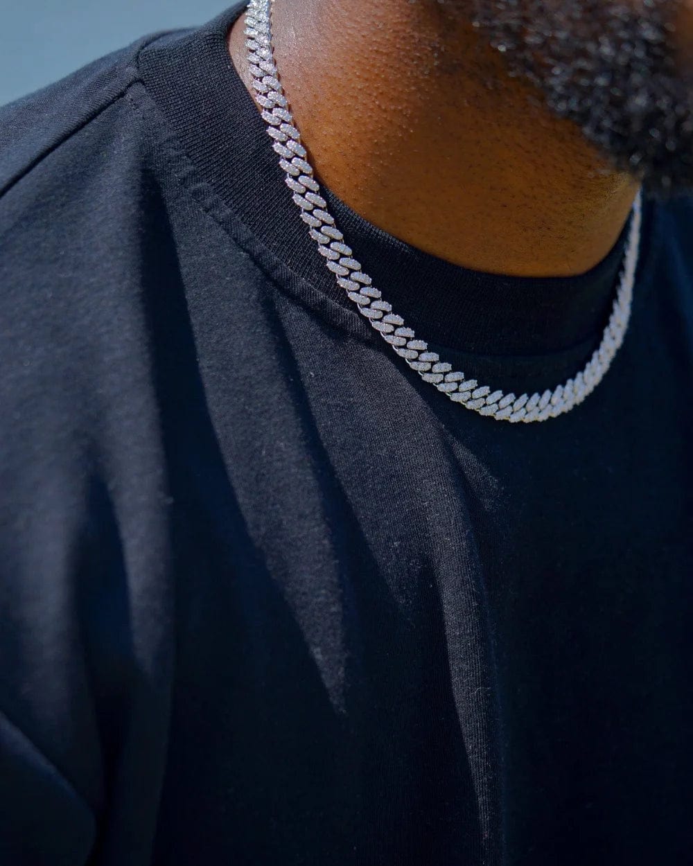 Chain 8 MM Cuban Link Chain - White Gold