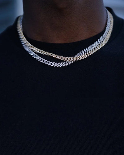 Chain 8 MM Cuban Link Chain - White Gold