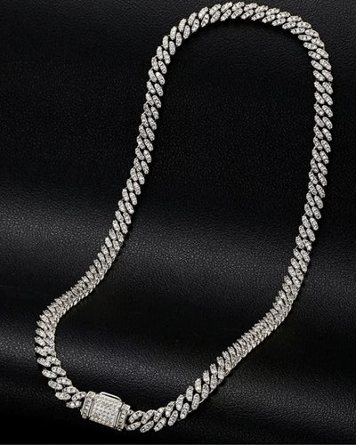 Chain 8 MM Cuban Link Chain - White Gold